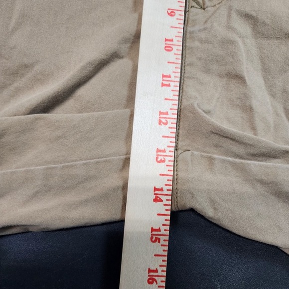 Free Planet Mens Shorts Size 38 Brown Cotton Blend Stretch Casual Inseam Fit - Picture 7 of 12